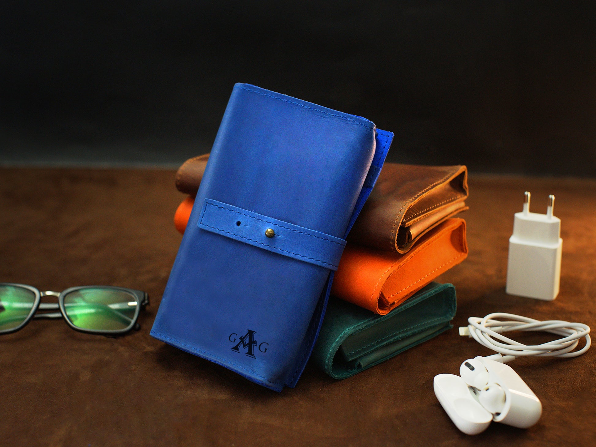 The Circuit Roll leather organizer, lifestyle travel photo