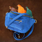 Leather sling bag interior pockets detail, organized daily carry