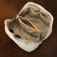 Sherpa toiletry bag interior pockets detail, organized makeup organizer