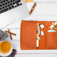 Leather cord organizer interior pockets detail, organized tech travel case