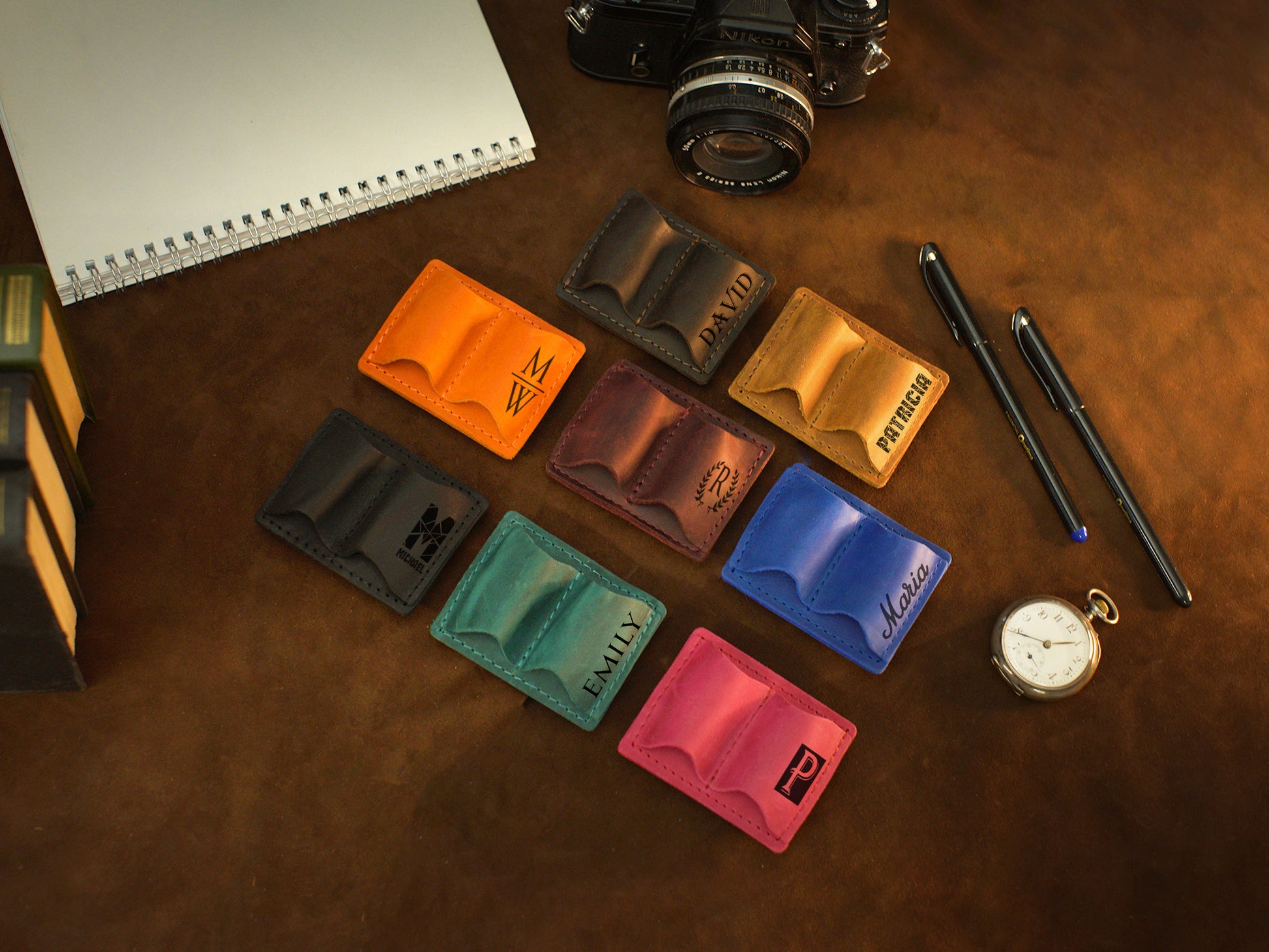 The Scribe leather pen loop, minimalist stationery accessory