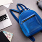 Leather mini backpack interior pockets detail, compact daypack organizer