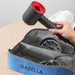 "The Stylist Case" Personalized Leather Hair Dryer Bag - Handcrafted Travel Organizer for Dyson & Essentials