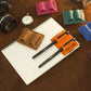 The Scribe leather pen holder, personalized gift for writers