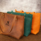 Handcrafted personalized leather tote bag – Everyday Essential by RokosStudio