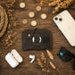 Leather slim bifold with AirTag tracker slot, compact everyday carry