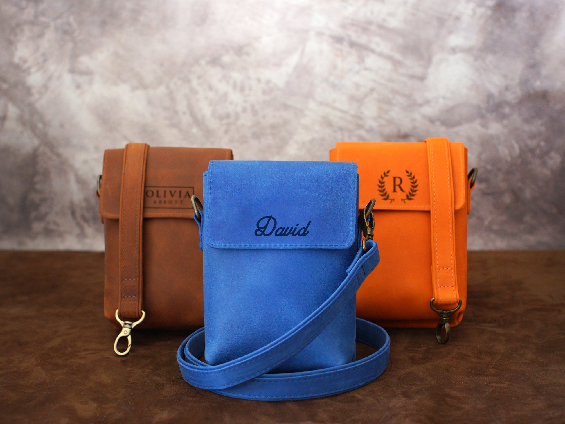 The Urban Explorer leather messenger bag, side profile view
