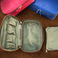 Premium leather lingerie pouch with name stamp, warm earthy tone
