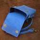 Premium leather vertical bag with name stamp, warm earthy tone