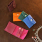  Close-up of leather jewelry pouch closure and hardware detail