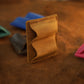 Personalized monogram engraving on handcrafted leather pen loop