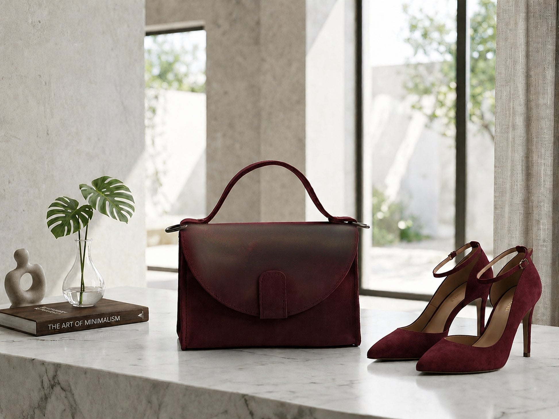 The Signature Flap personalized leather handbag, angled product view