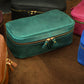 Interior of leather delicates case, soft lining for delicate garments