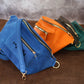 Interior of leather crossbody sling, smart organization compartments