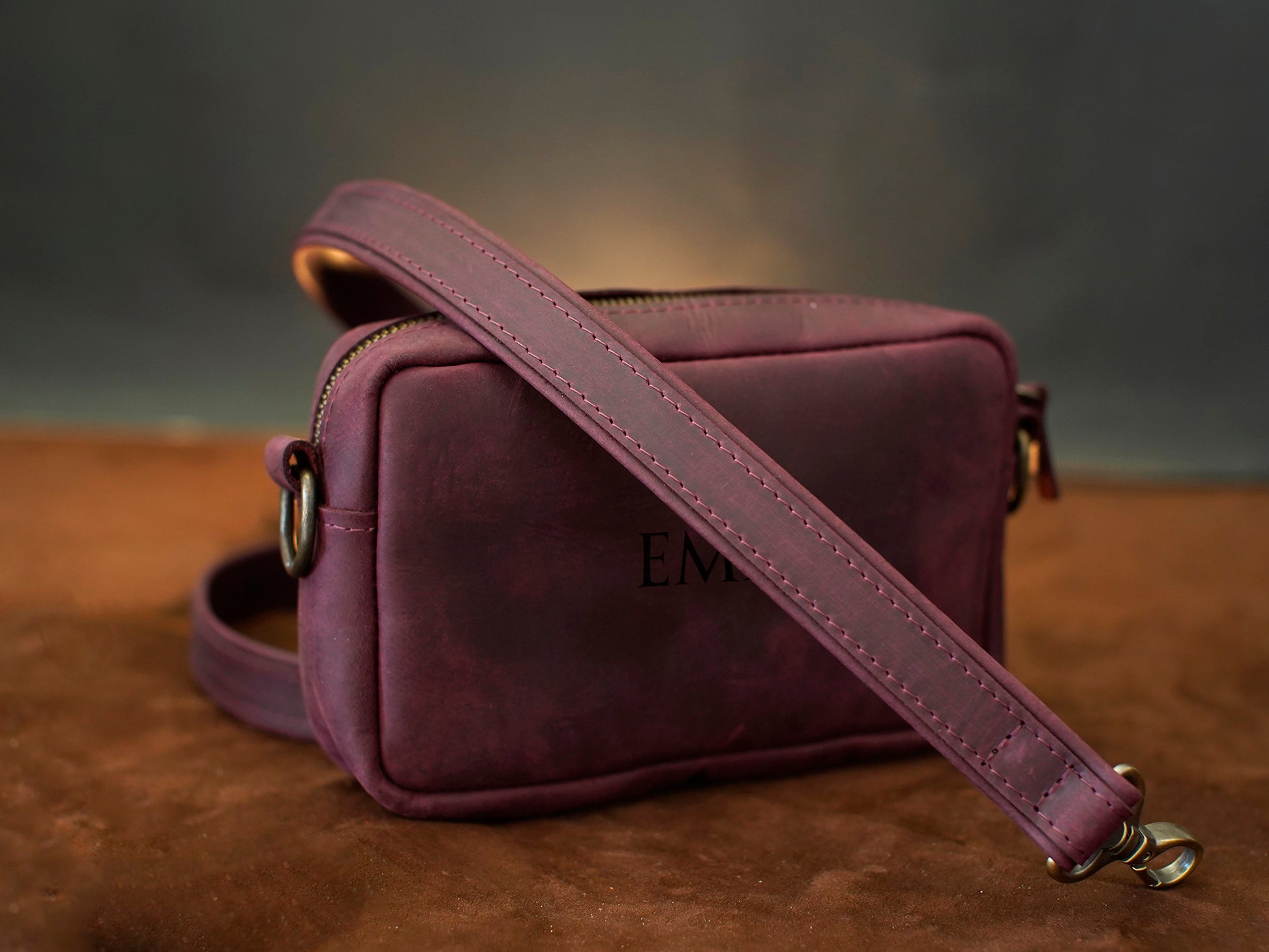 The Envoy leather bag, personalized gift for everyday carry