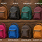 Minimalist leather mini backpack with adjustable straps, handcrafted design