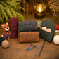 Three personalized leather knitting needle cases