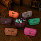 The Petite Luxe leather cosmetic bag, personalized gift for her
