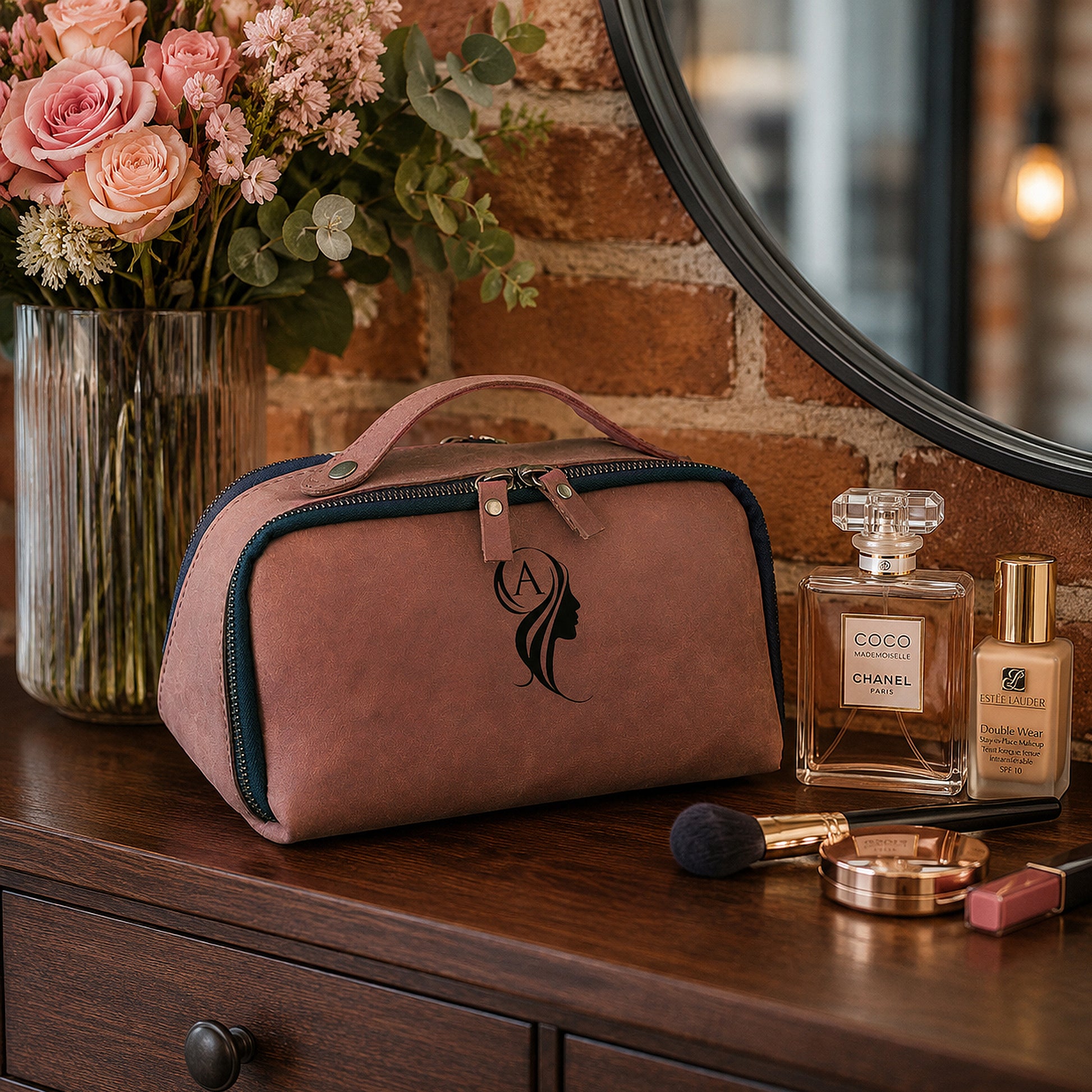 Handcrafted personalized leather dopp kit – The Quartermaster by RokosStudio