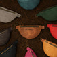 Leather crossbody bag with custom stamp, premium brown leather