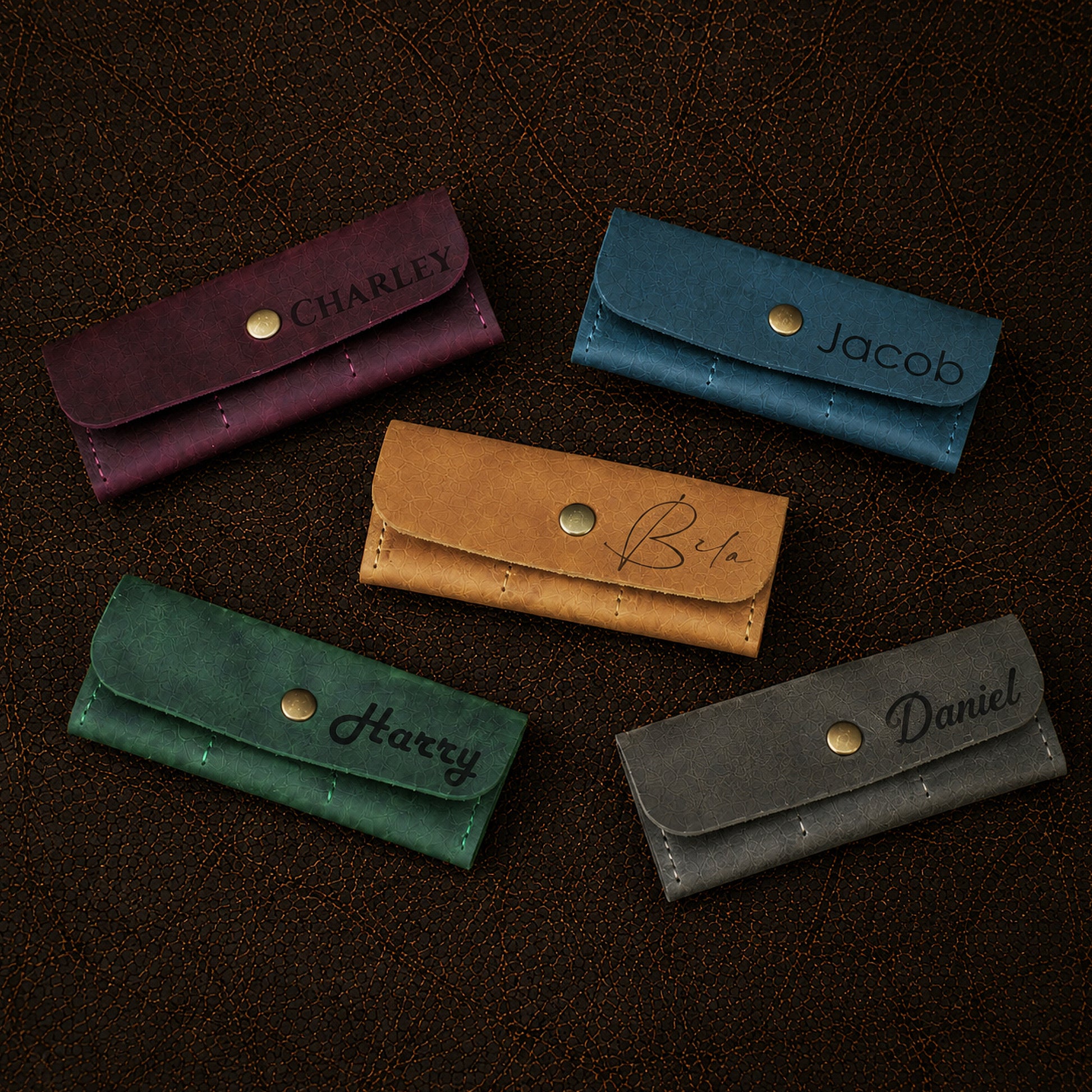 The Soloist leather pouch in use, musician lifestyle editorial shot