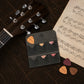 Leather pick holder with custom monogram, compact musician's pouch