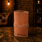 Personalized leather accessory pouch with initials, premium finish