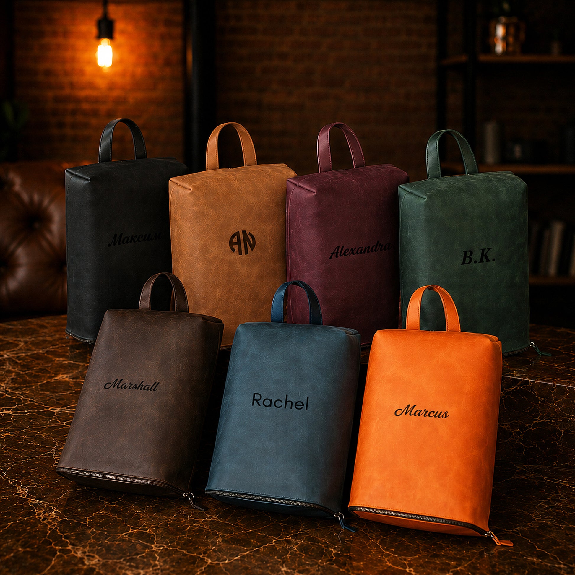 Handcrafted personalized leather shoe bag – The Stride Sleeve by RokosStudio