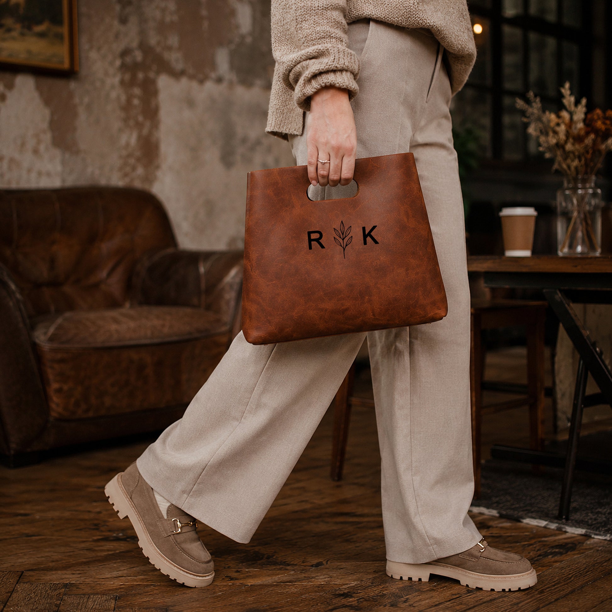 Handcrafted genuine leather tote bag – The Avenue by RokosStudio