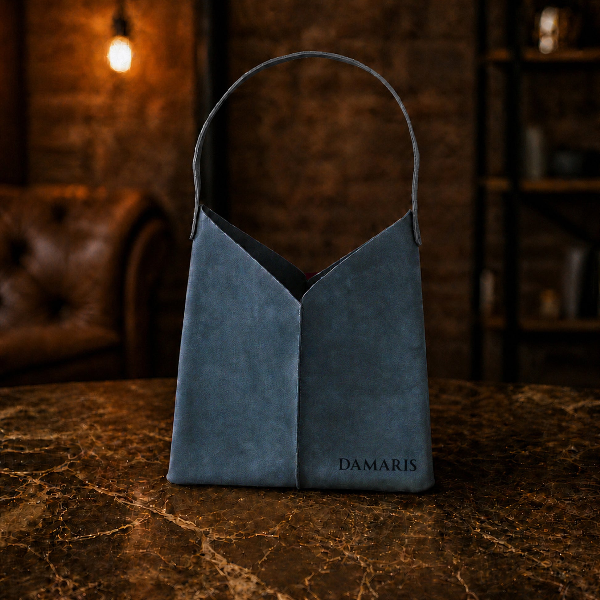 The Artisan Slouch leather handbag, side profile view