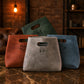 The Avenue leather tote bag, everyday shopper lifestyle flat lay