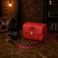 Leather camera bag color options – brown and tan, handcrafted