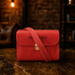Leather camera bag zipper and closure detail, durable brass hardware