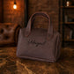 "The Double-Handle Vanity" Personalized Leather Cosmetic Bag - Handcrafted Travel Beauty Organizer
