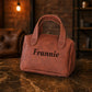 "The Double-Handle Vanity" Personalized Leather Cosmetic Bag - Handcrafted Travel Beauty Organizer
