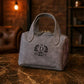 "The Double-Handle Vanity" Personalized Leather Cosmetic Bag - Handcrafted Travel Beauty Organizer